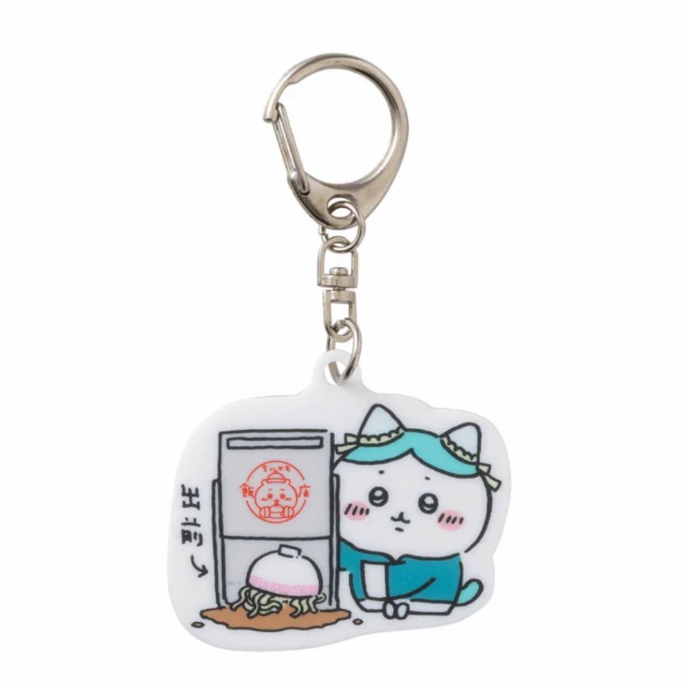 New Chiikawa Restaurant Chinese Diner Acrylic Keychain - Delivery Hachiware